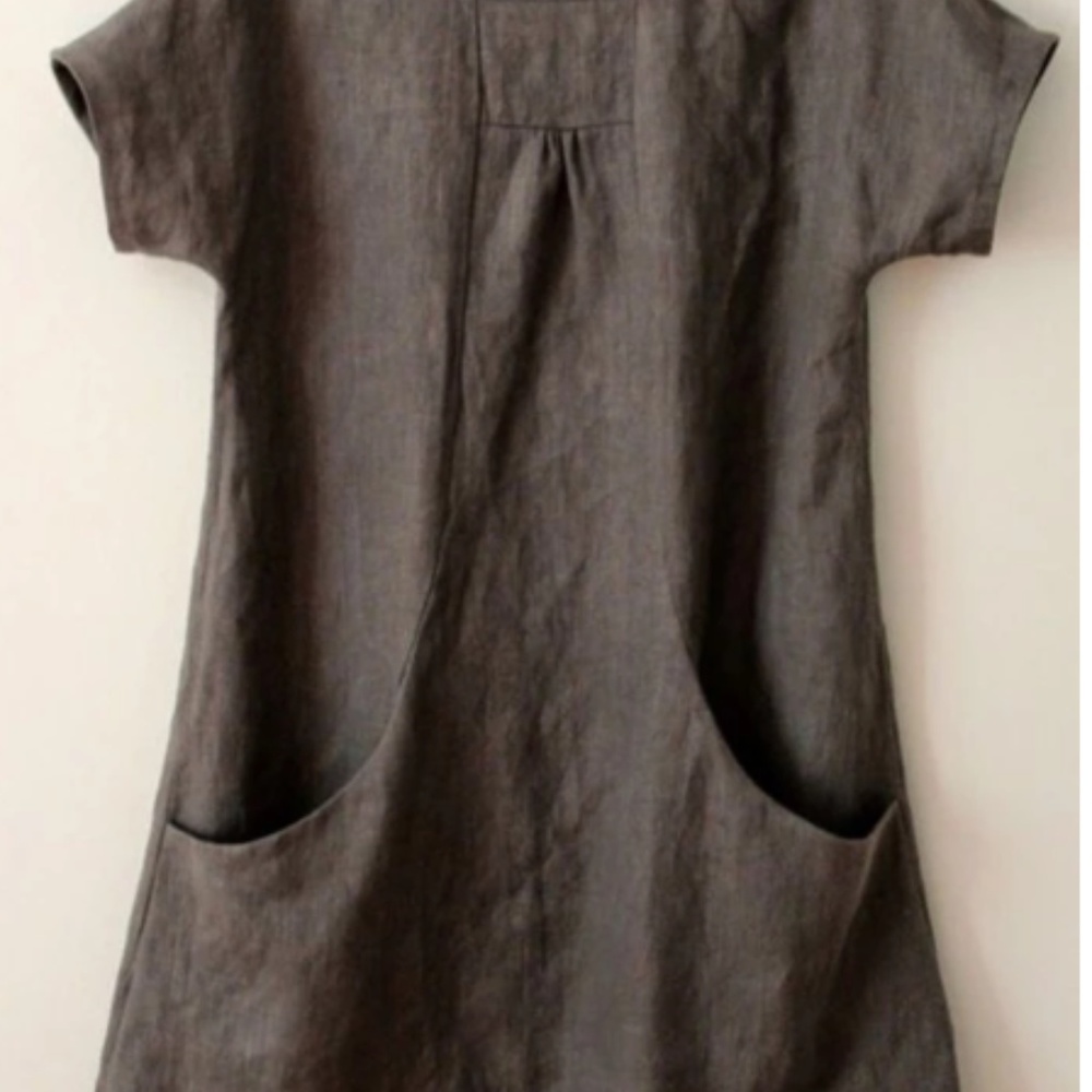 Short Sleeve Casual Cotton Shirt with Pockets